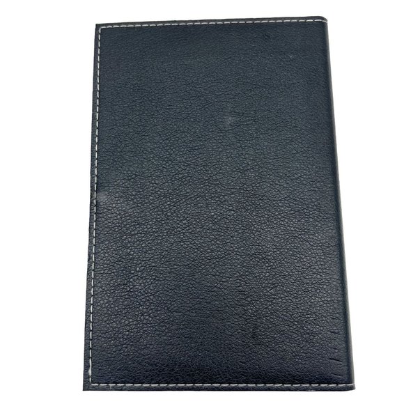 Journal 9x6 Black V Initial Button Closure Refillable Red Accents - Picture 4 of 10